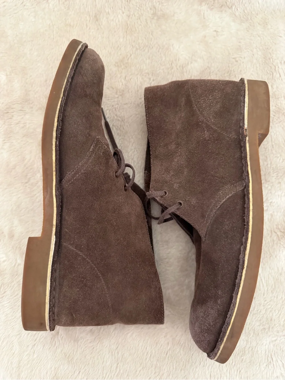 Clarks Men’s Bushacre 2 Brown Suede Leather Chukka Boots Size 11.5